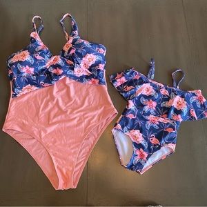Flamingo Matching Family Swim Suits - Plus size